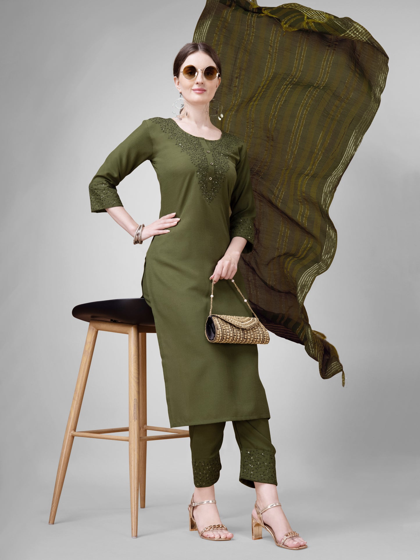 Dupatta Pant Set