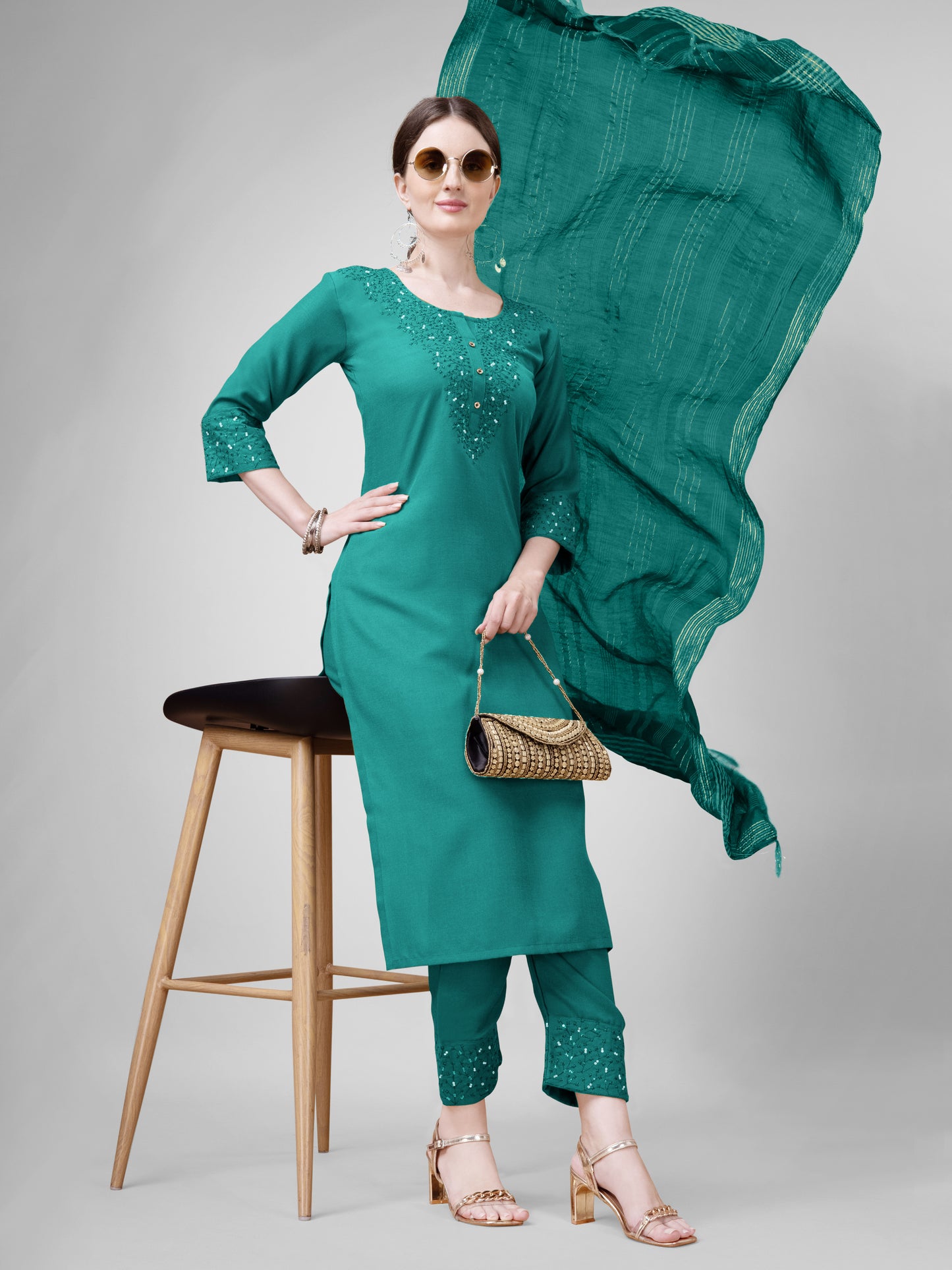 Dupatta Pant Set
