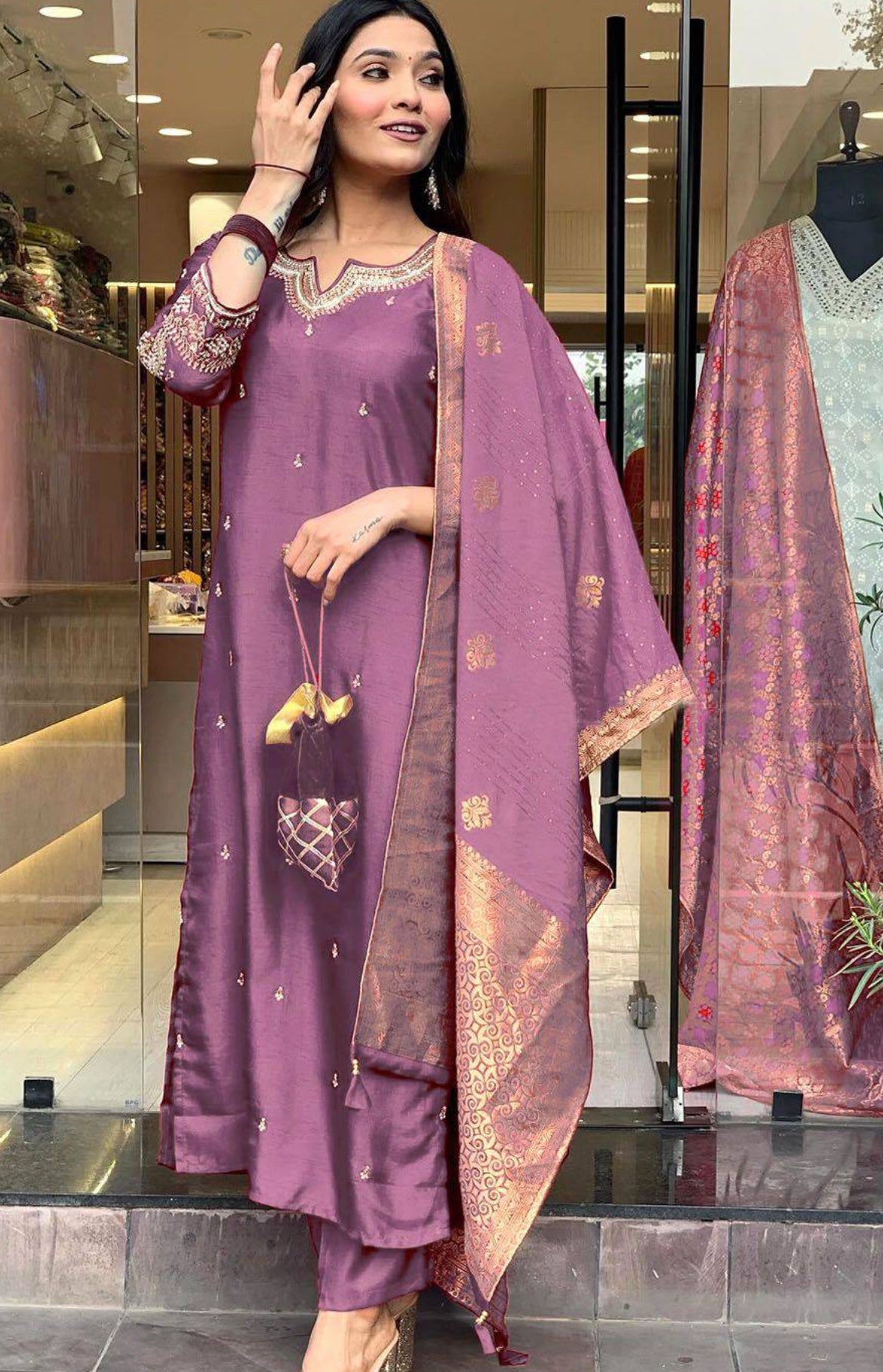 Dupatta Pant Set