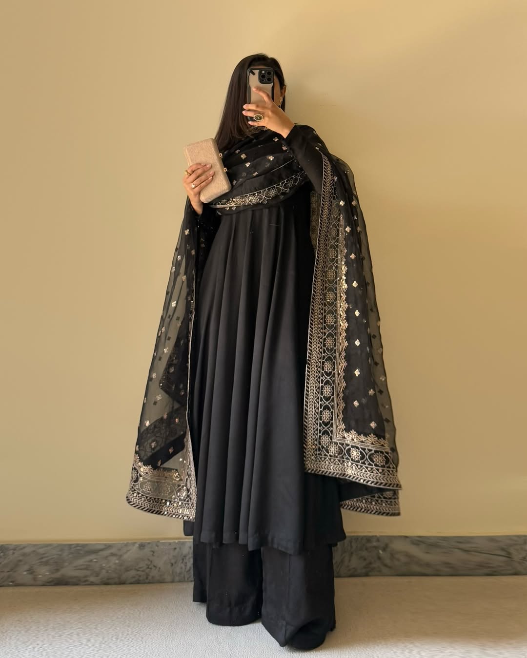 Anarkali Gown With Dupatta And Pant