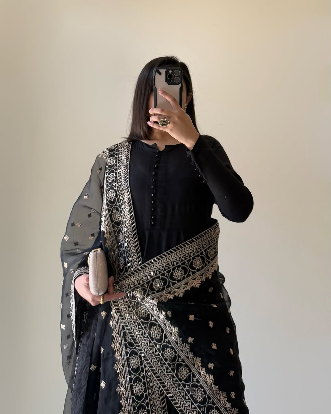 Anarkali Gown With Dupatta And Pant