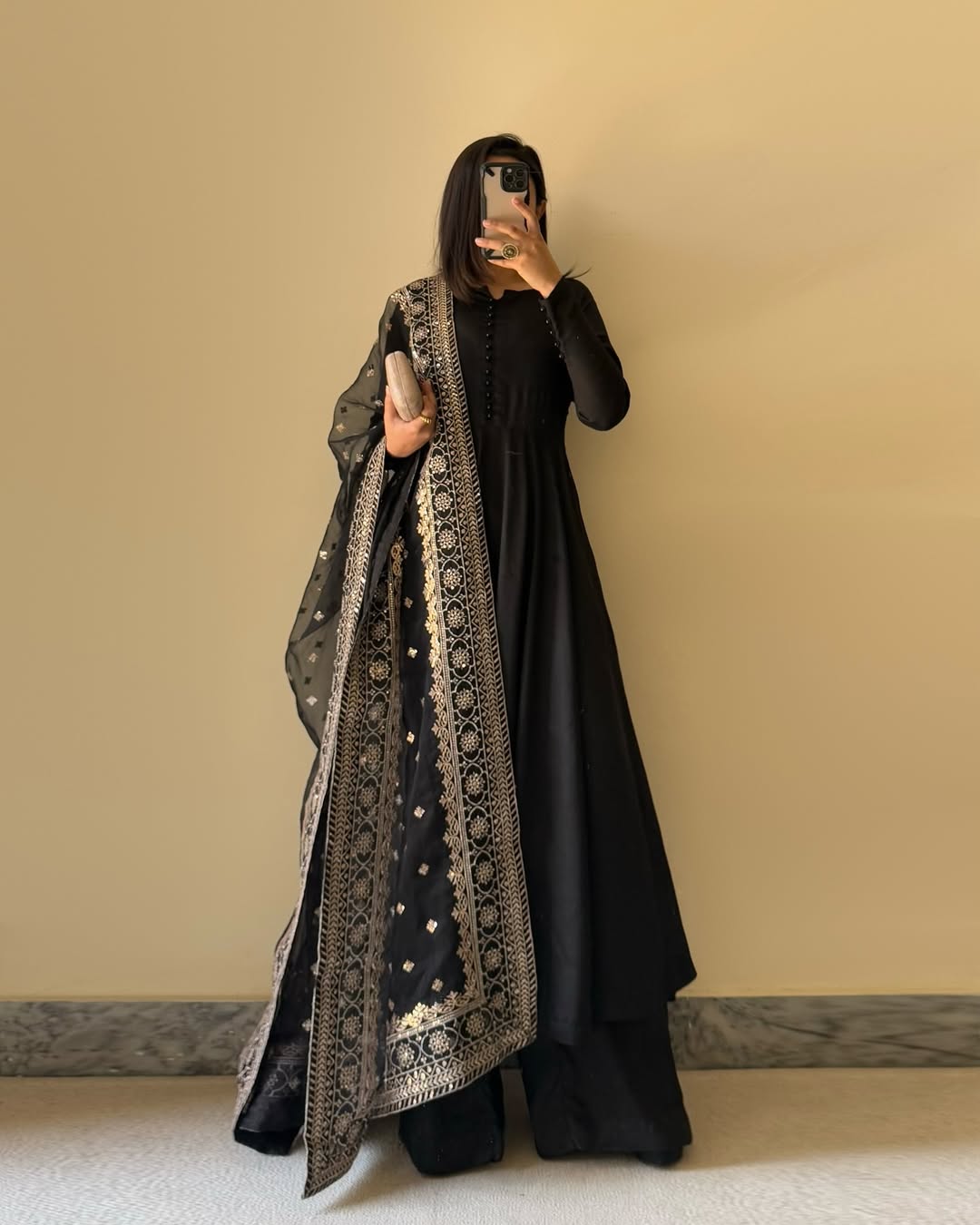 Anarkali Gown With Dupatta And Pant