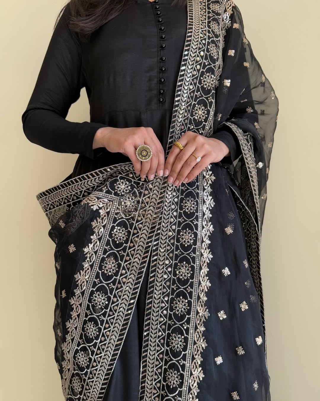 Anarkali Gown With Dupatta And Pant