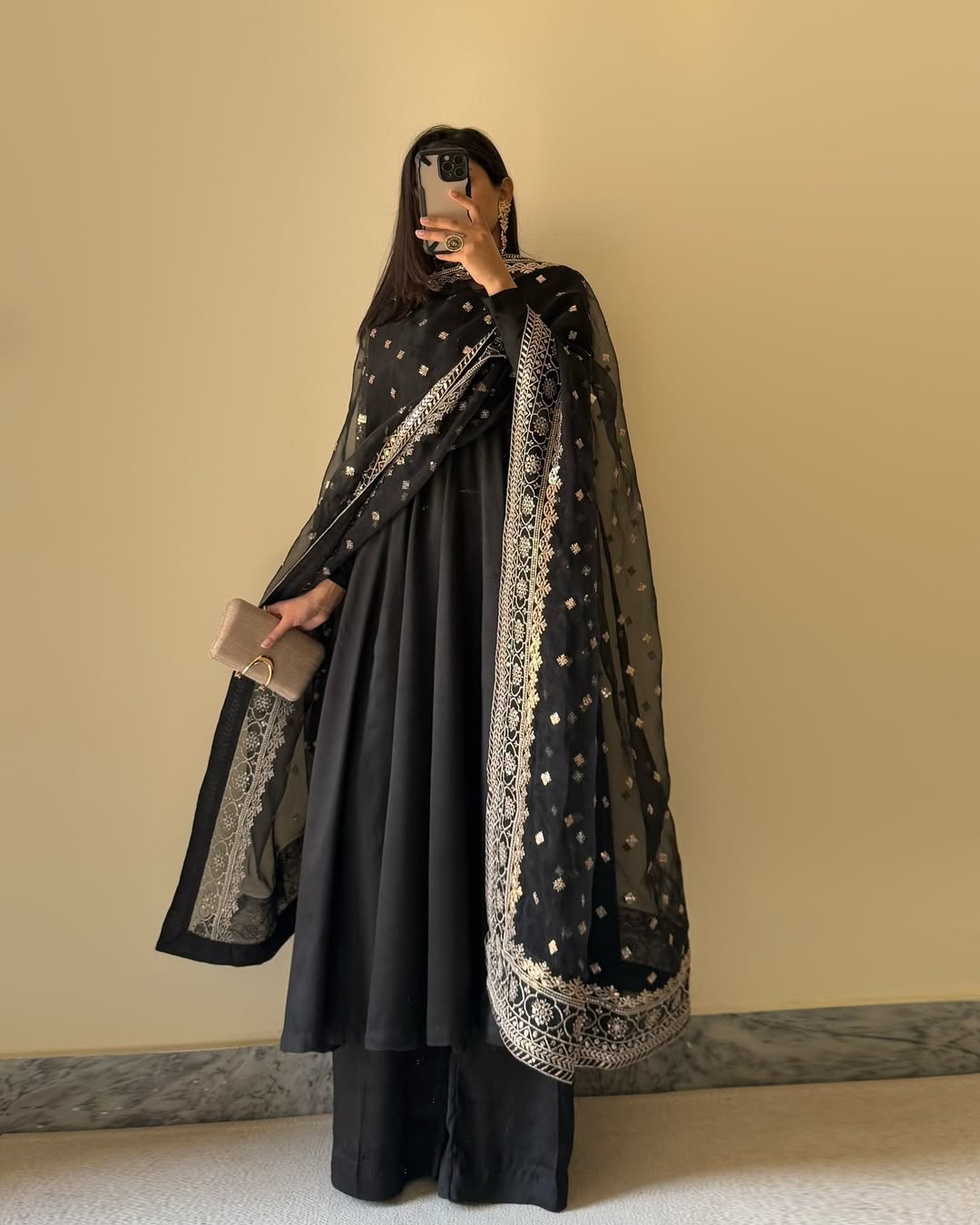 Anarkali Gown With Dupatta And Pant