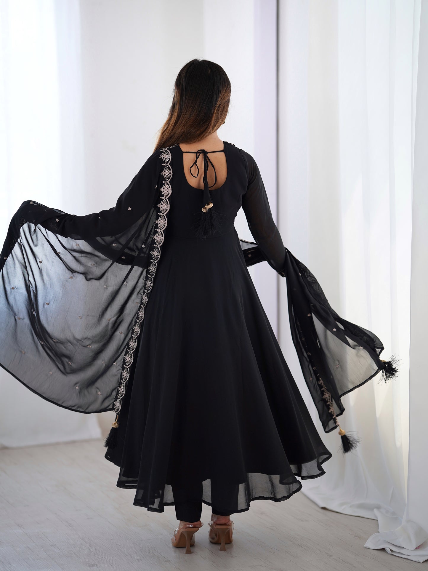 Anarkali Gown With Dupatta And Pant