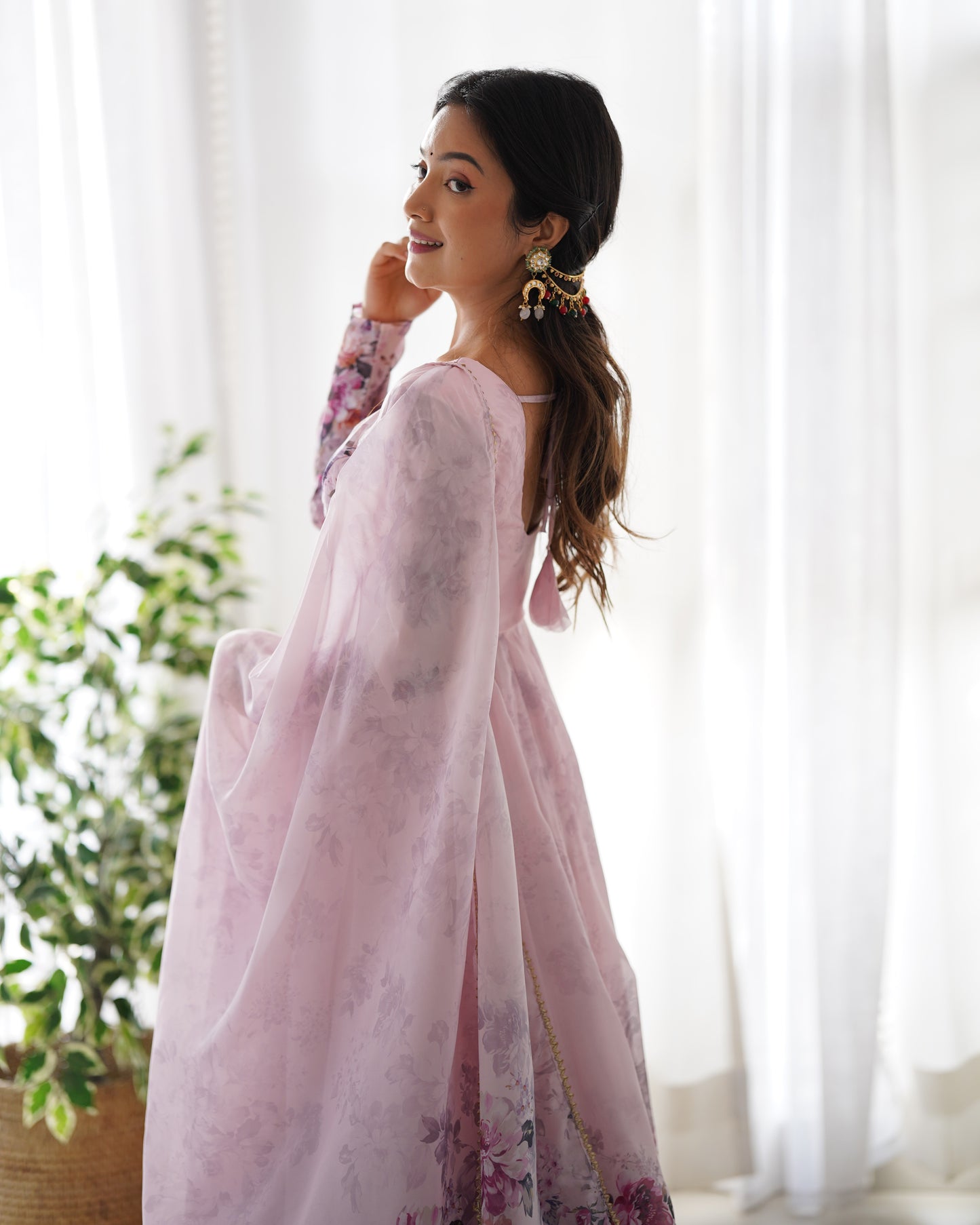 Anarkali Gown With Dupatta And Pant