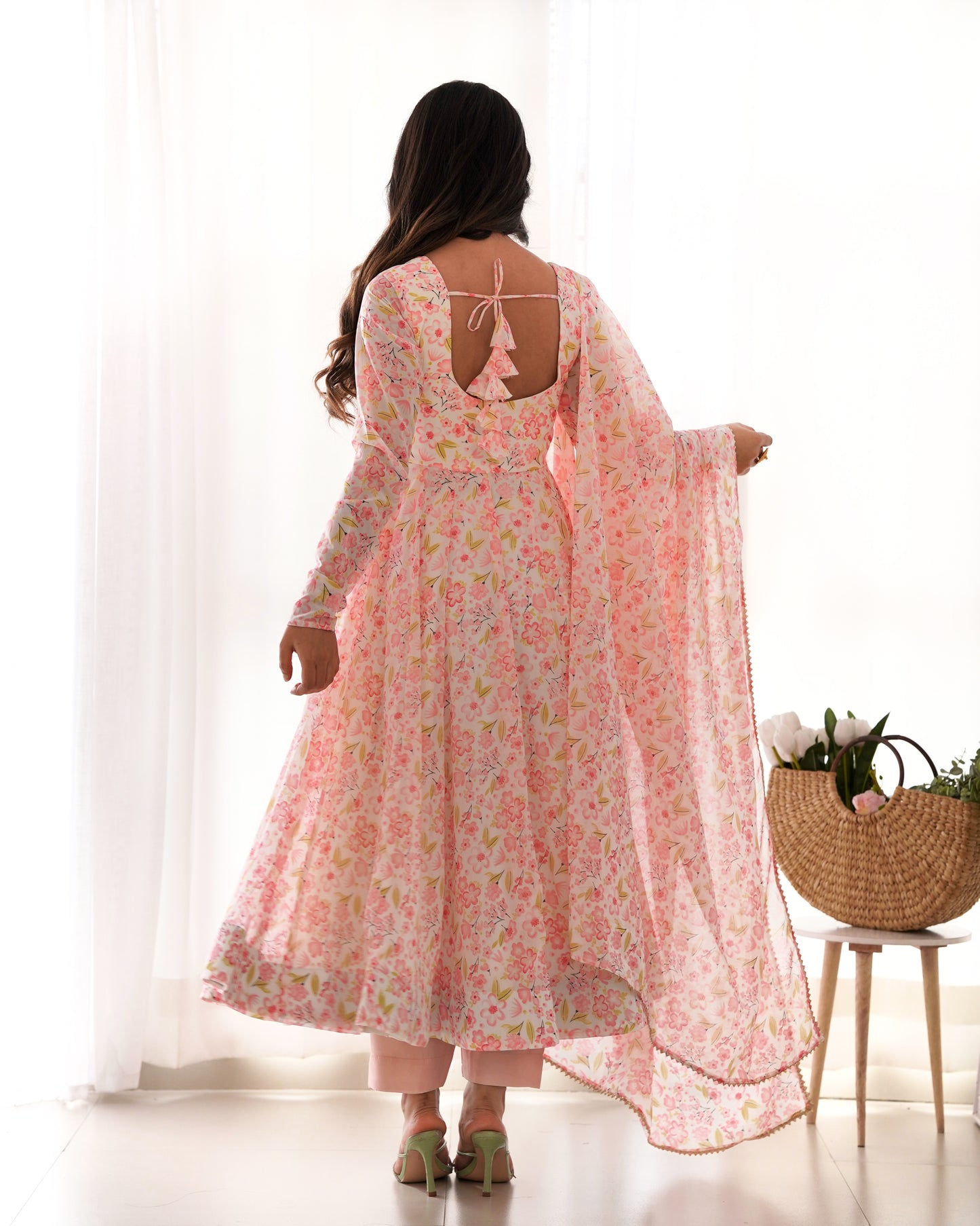 Anarkali Gown With Dupatta And Pant