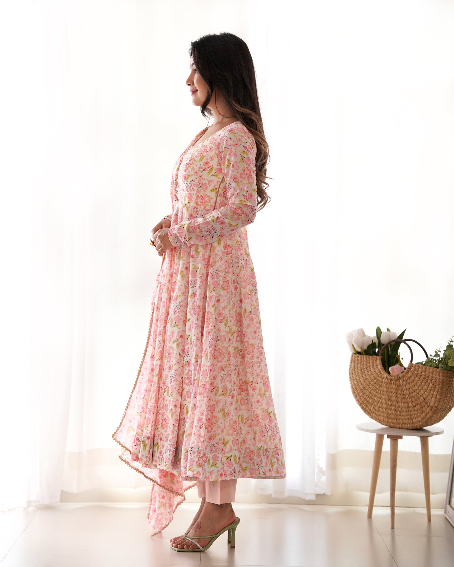 Anarkali Gown With Dupatta And Pant