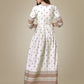 Elegant White Printed Anarkali Gown in Premium Rayon Fabric