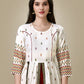 Elegant White Printed Anarkali Gown in Premium Rayon Fabric