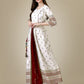 Elegant White Printed Anarkali Gown in Premium Rayon Fabric