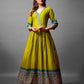 Elegant Printed Anarkali Gown in Premium Rayon Fabric
