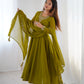 Anarkali Gown With Dupatta And Pant