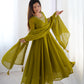 Anarkali Gown With Dupatta And Pant