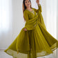 Anarkali Gown With Dupatta And Pant