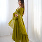 Anarkali Gown With Dupatta And Pant
