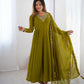 Anarkali Gown With Dupatta And Pant