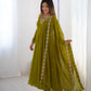 Anarkali Gown With Dupatta And Pant