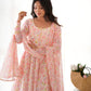 Anarkali Gown With Dupatta And Pant