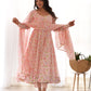 Anarkali Gown With Dupatta And Pant