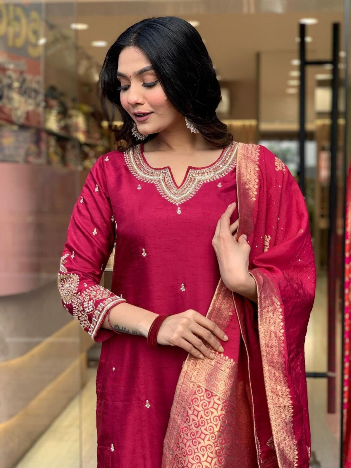 Dupatta Pant Set