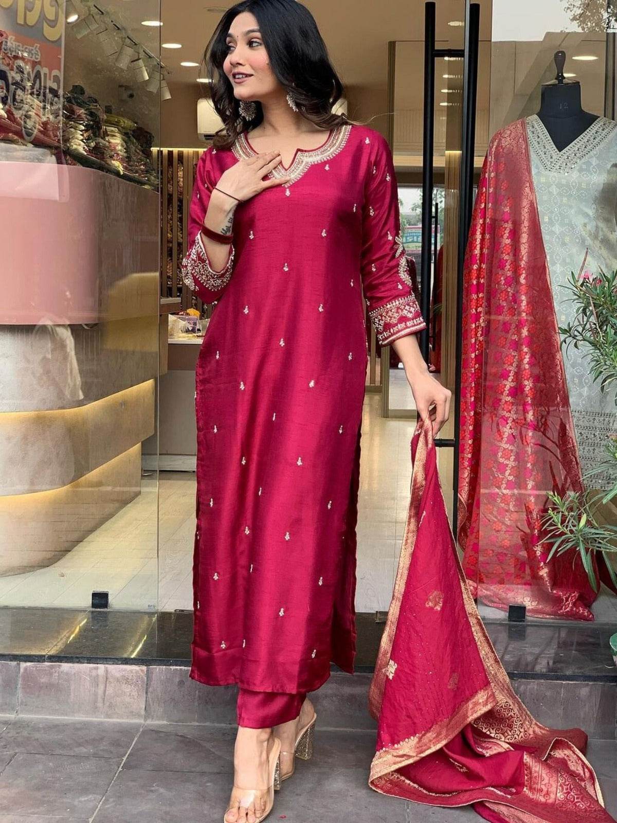 Dupatta Pant Set